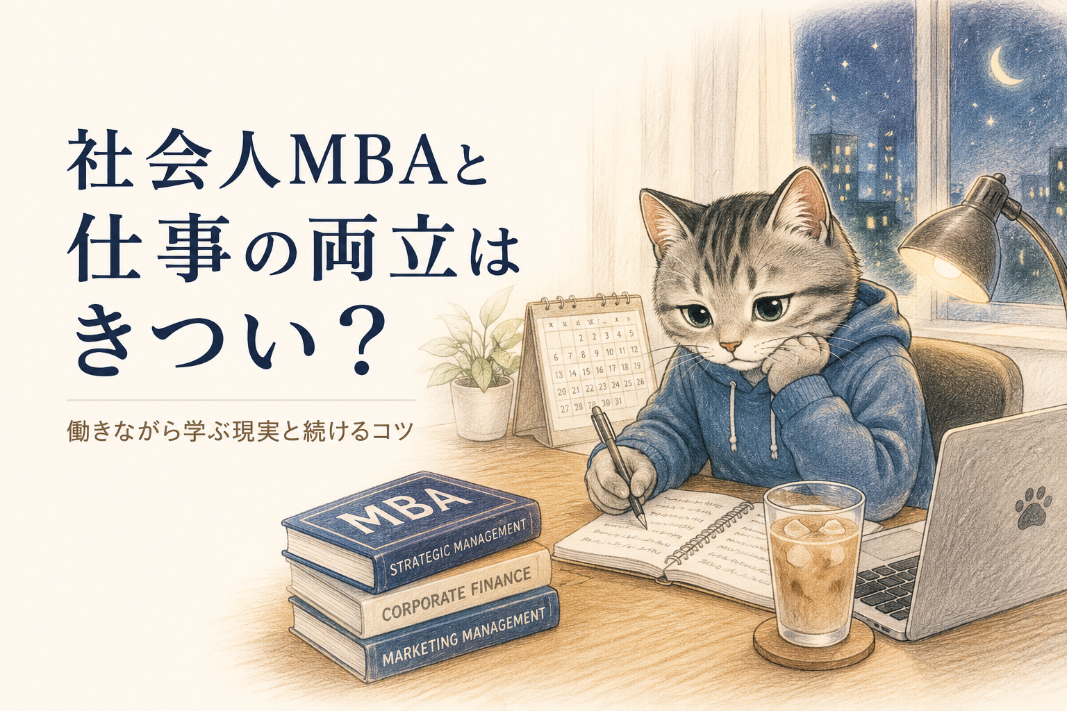 社会人MBAは気合や根性ではなく、仕組みで乗り切る。